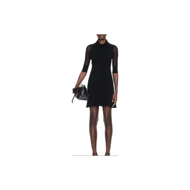 OFF WHITE Net Arrow Short Sleeved Midi Dress-1