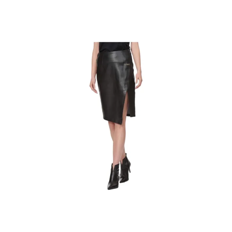 EVISU Casual Long Skirts Women's Denim Blue/Black-6