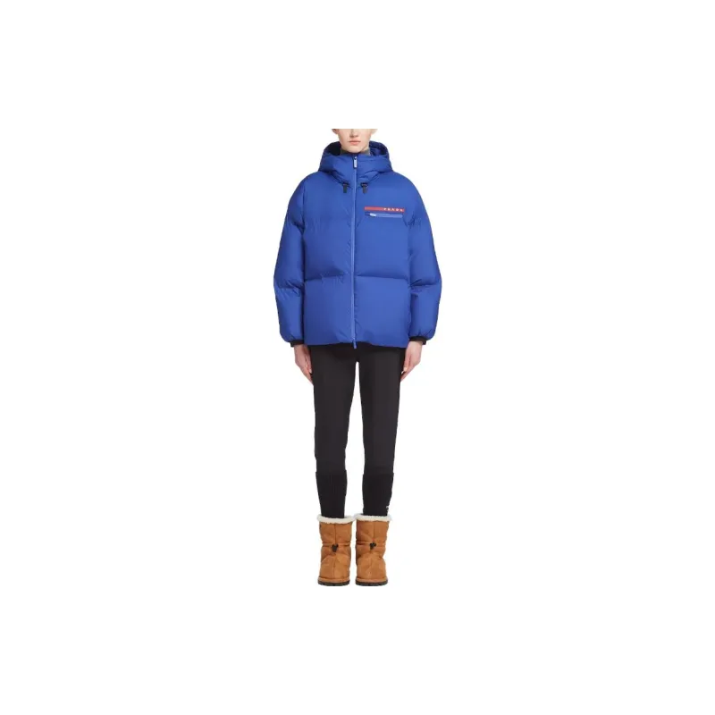 PRADA Re Nylon Down Jacket Women's Indigo-1