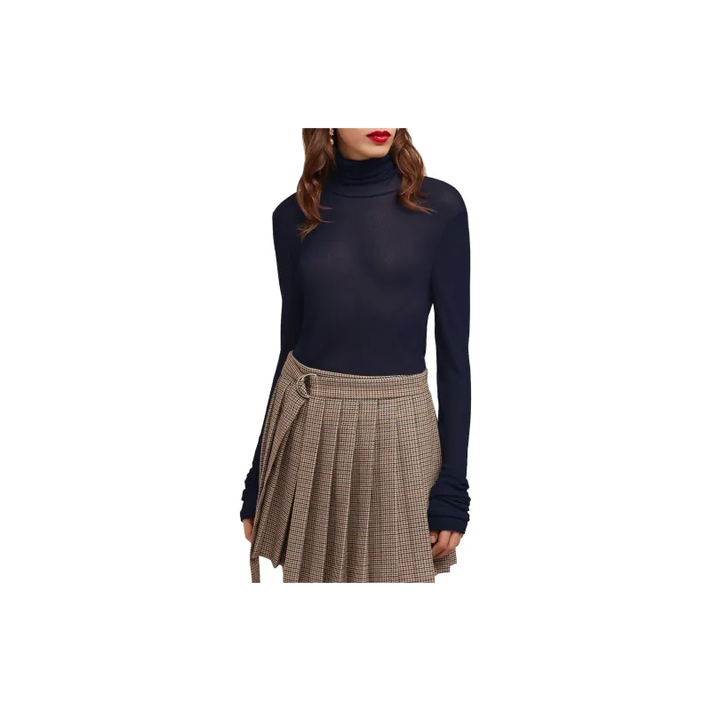 AMIPARIS Ribbed Turtleneck Knitted Jumper-2