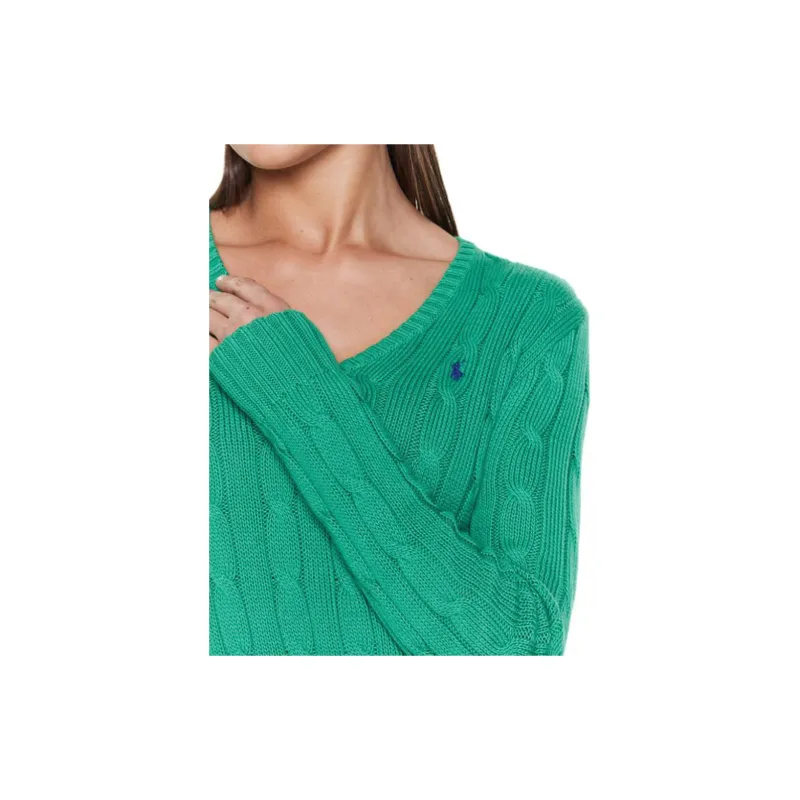 Polo Ralph Lauren Kimberly Cable Knitted V Neck Jumper-6