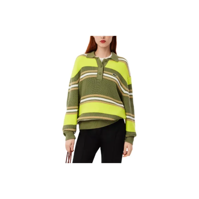 LACOSTE Polo Shirt Women's Khaki Green-1
