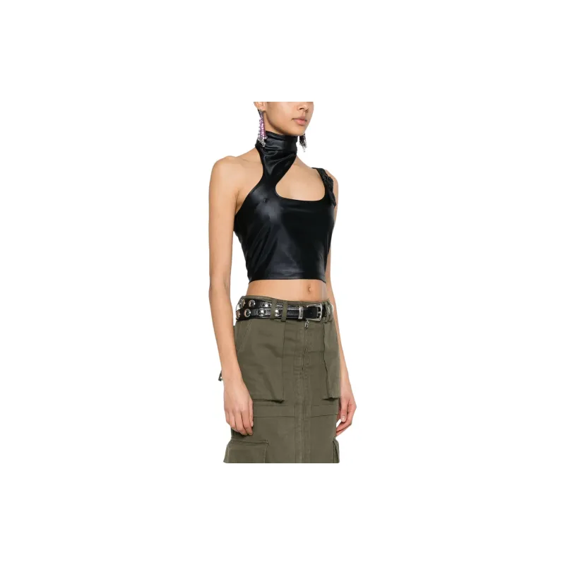 VERSACE JEANS COUTURE Buckle embellishment Cropped Top-3