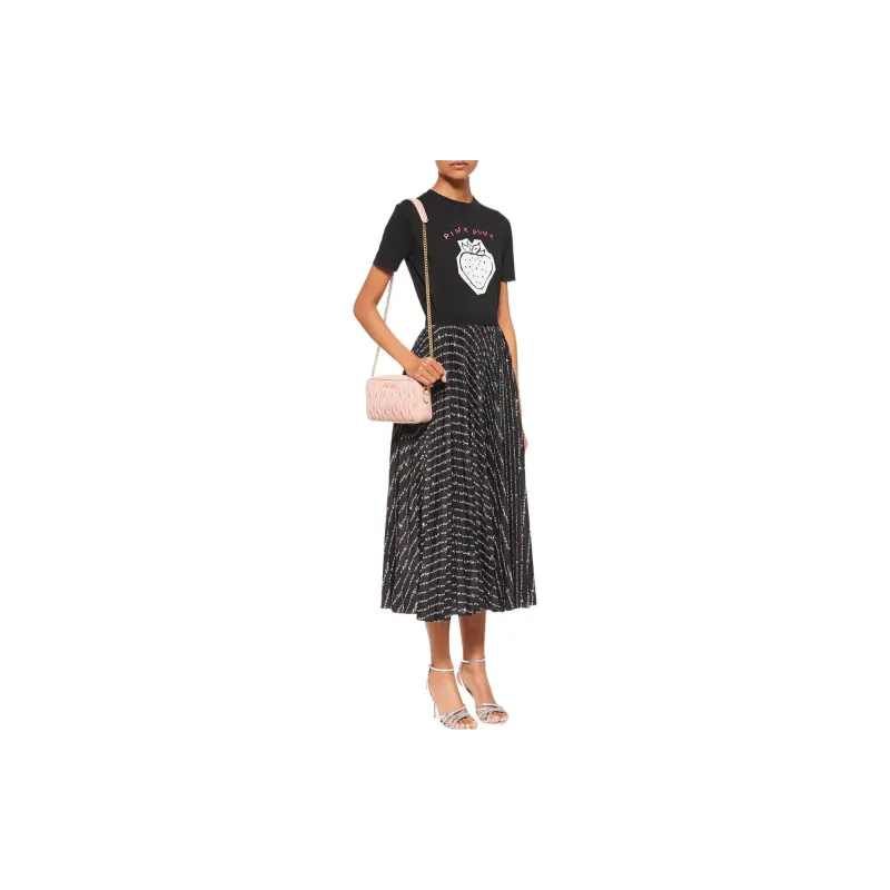 MIU MIU Casual Long Skirts Women's Black-1