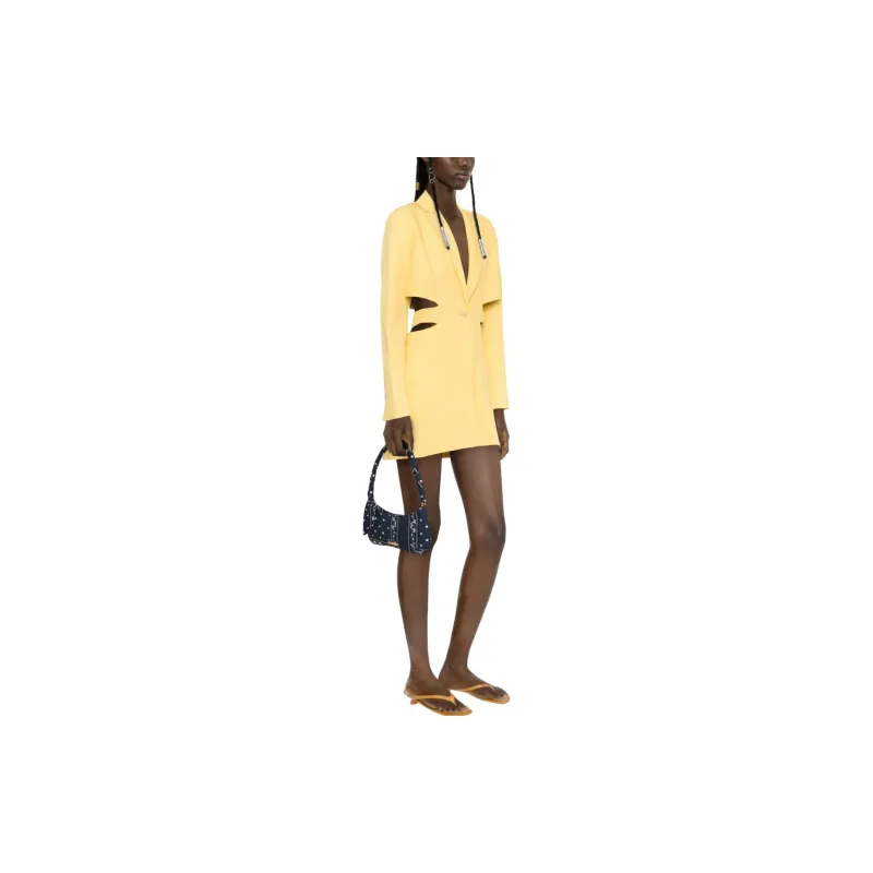 Jacquemus Long-Sleeved Dresses Women's Yellow-3