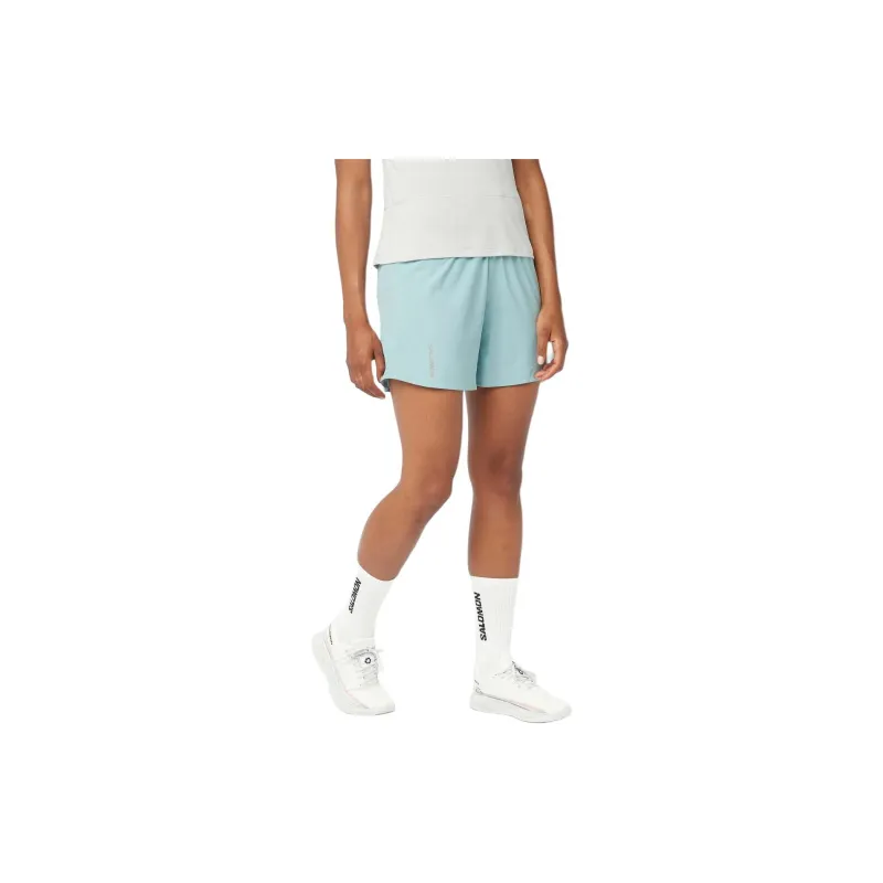 SALOMON CROSS 5' Casual Shorts Women's Light Blue-1