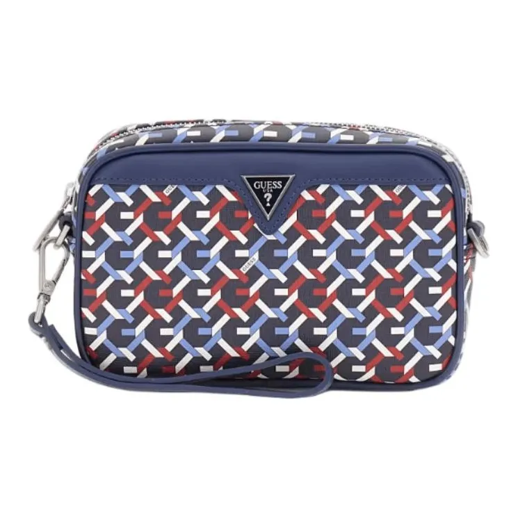GUESS Polyurethane Makeup Bag Men's Blue & Multicolor-0