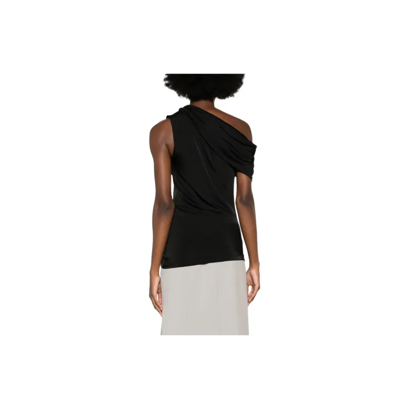 Alexander McQueen One Shoulder Asymmetric Ruched Top-2