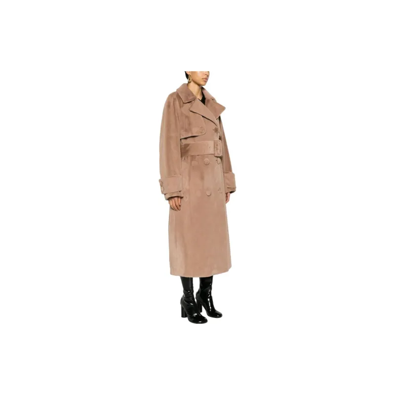 STAND STUDIO Tillie Faux-fur Trench Coat-3