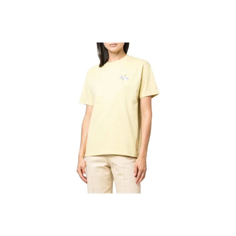 OFF WHITE Floral Logo print Short sleeve T shirt-3