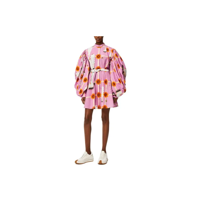 LOEWE Long Sleeved Dresses Women's Pink-1