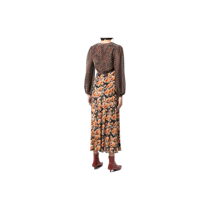 Rixo Long-Sleeved Dresses Women's Brown-2