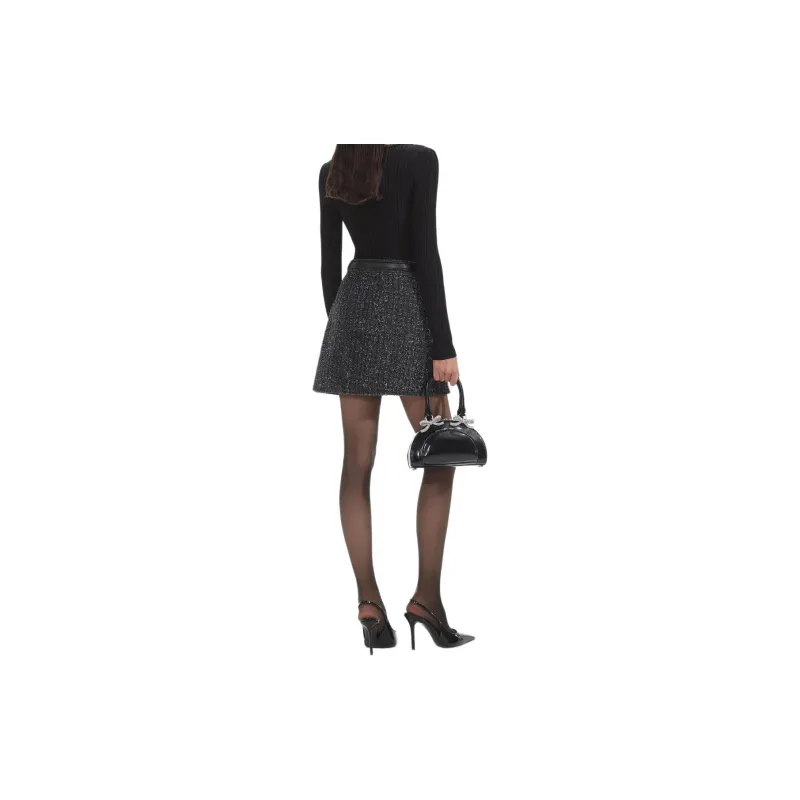 Self portrait Casual Short Skirts Women's Classic Black-2