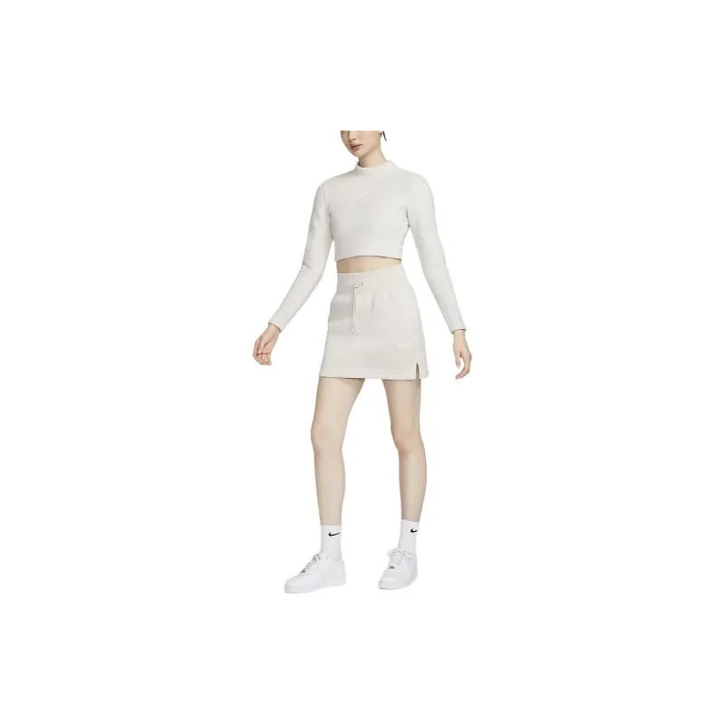 Nike Sportswear Phoenix Fleece Casual Short Skirts Women's Light Redwood Umber-0