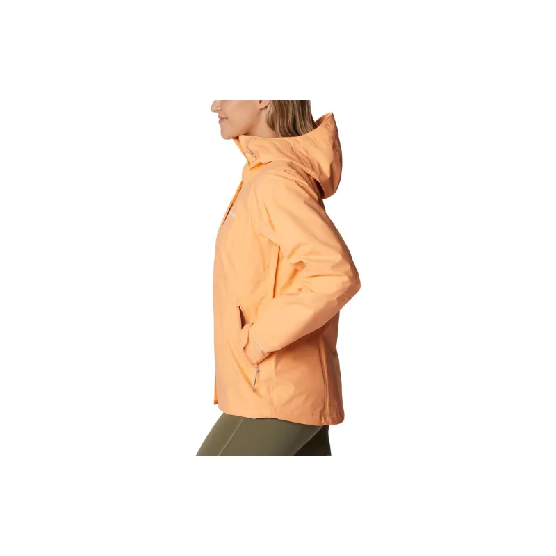 Columbia Outdoor Hiking Water Resistant Windbreaker Jacket Women's Orange-4