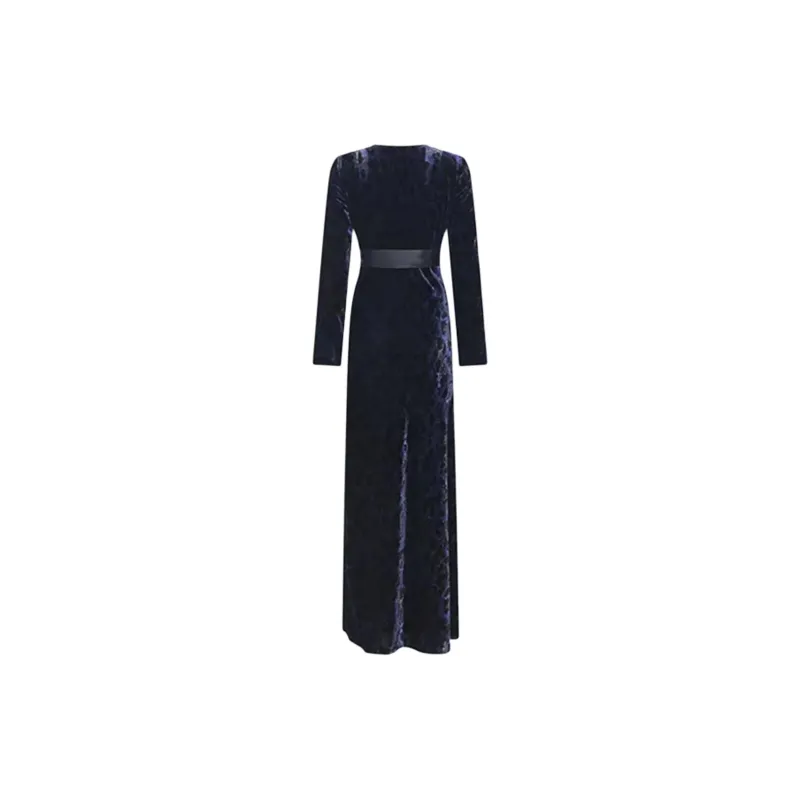 DVF Diane Von Furstenberg SS23 Long-Sleeved Dresses Women's Blue Black-1