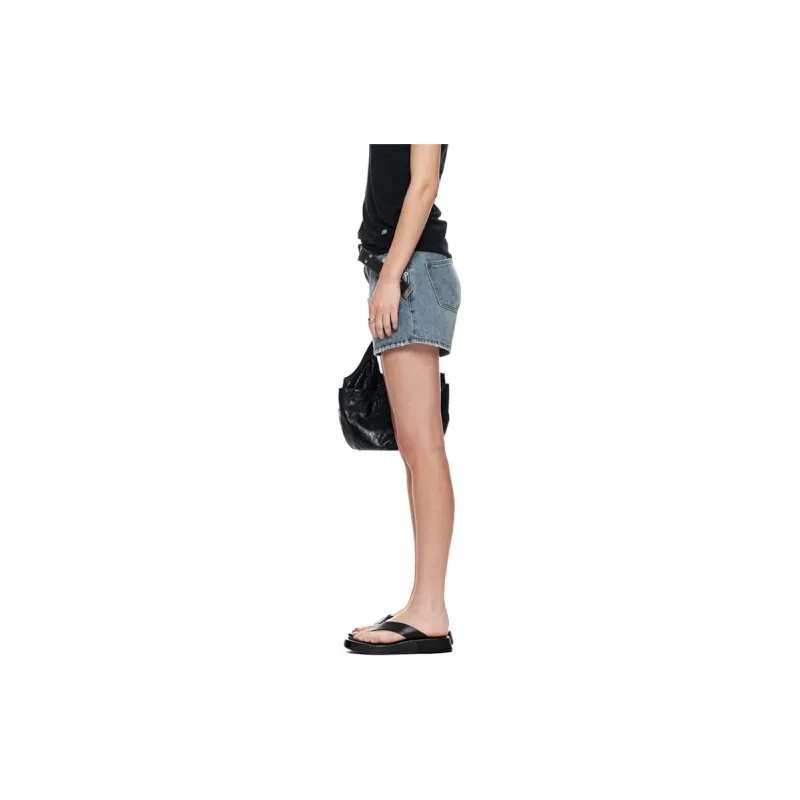 MATIN KIM Denim Shorts Women's Blue-4