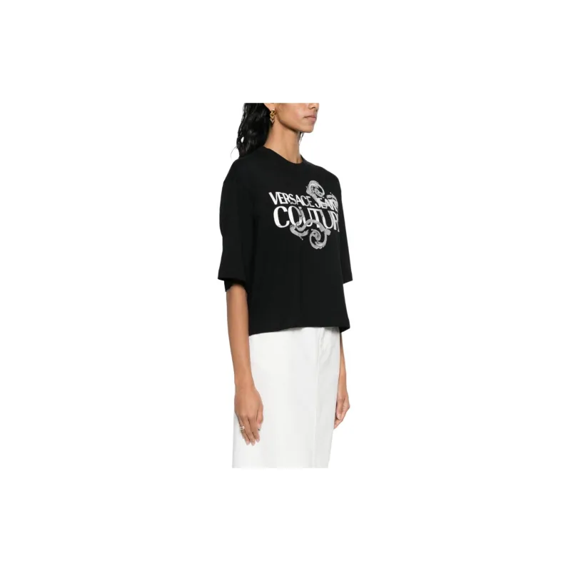 VERSACE JEANS COUTURE Logo print Cotton T shirt-3