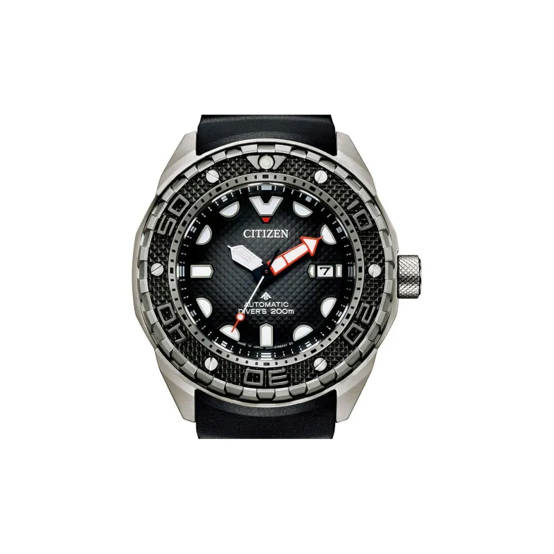 CITIZEN PROMASTER Series Automatic Mechanical Movement Rubber Strap Watch Men's Watches Black Dial-4