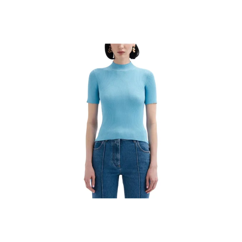 Oscar De La Renta Ribbed knit Silk blend Top-2