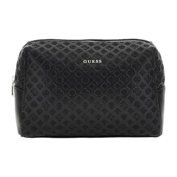 GUESS Polyurethane Makeup Bag Women's Black