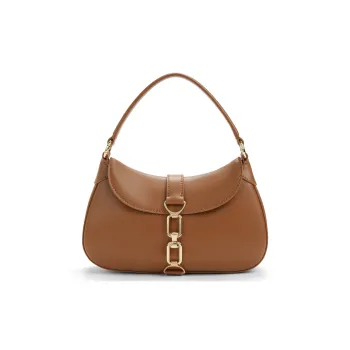 CHARLES&KEITH PU Crossbody Bag Trumpets Women's Brown/Black