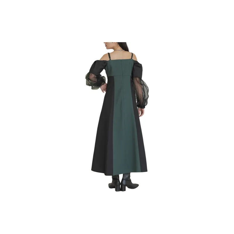 UNITED TOKYO SS24 Long Sleeved Dresses Women's Green-2
