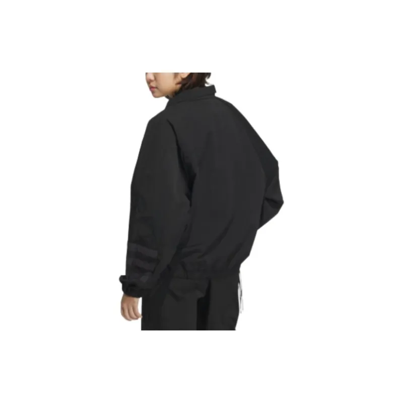 Adidas Originals RUCHED TRACK TOP TRACK TOP Jackets Coats Women's Black/White-2