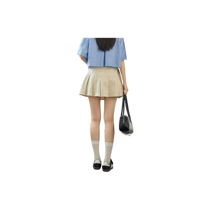 ZIHAN Casual Short Skirts Women's Beige-1