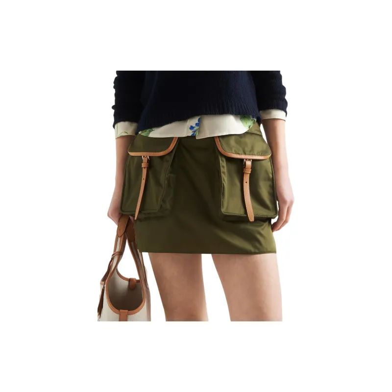 PRADA SS24 Casual Short Skirts Women's Green-3