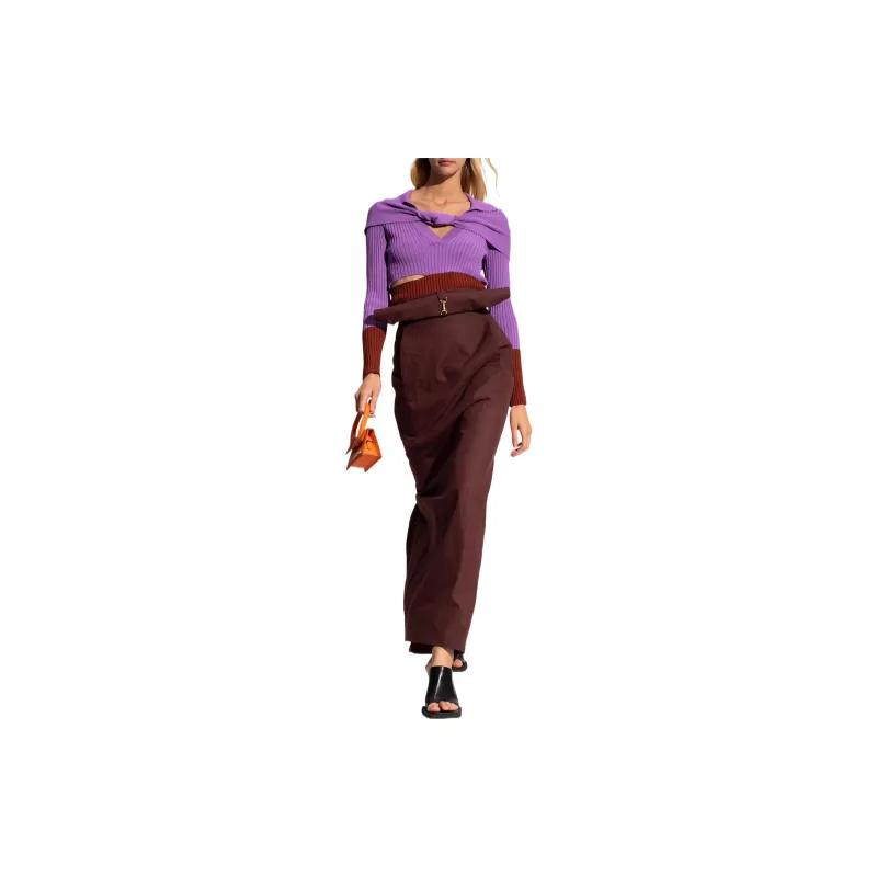 Jacquemus Casual Long Skirts Women's Brown-2