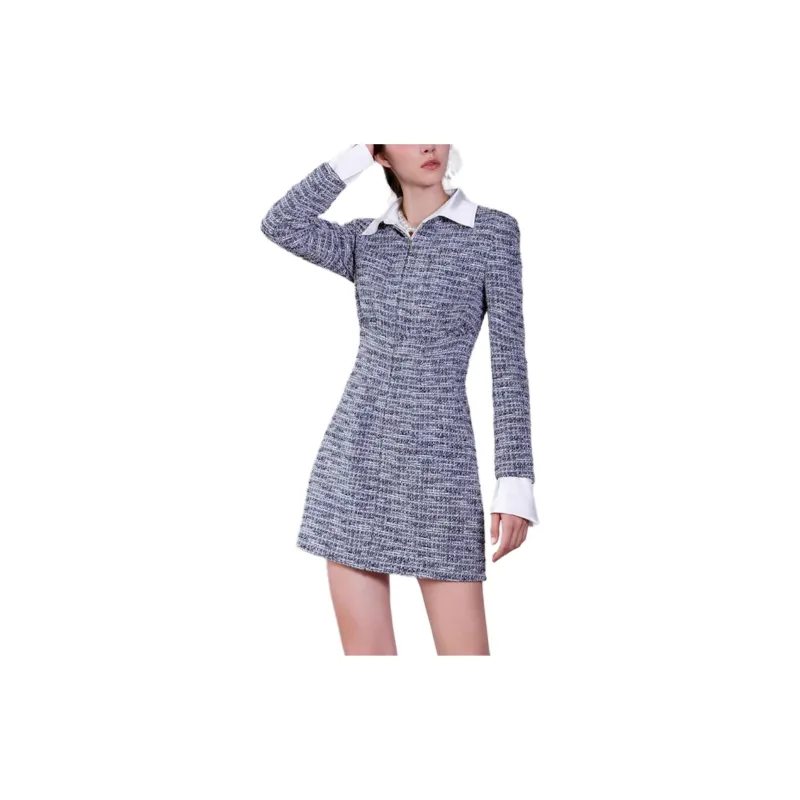 BESIONIA SS23 Long Sleeved Dresses Women's Blue White Multicolor-2