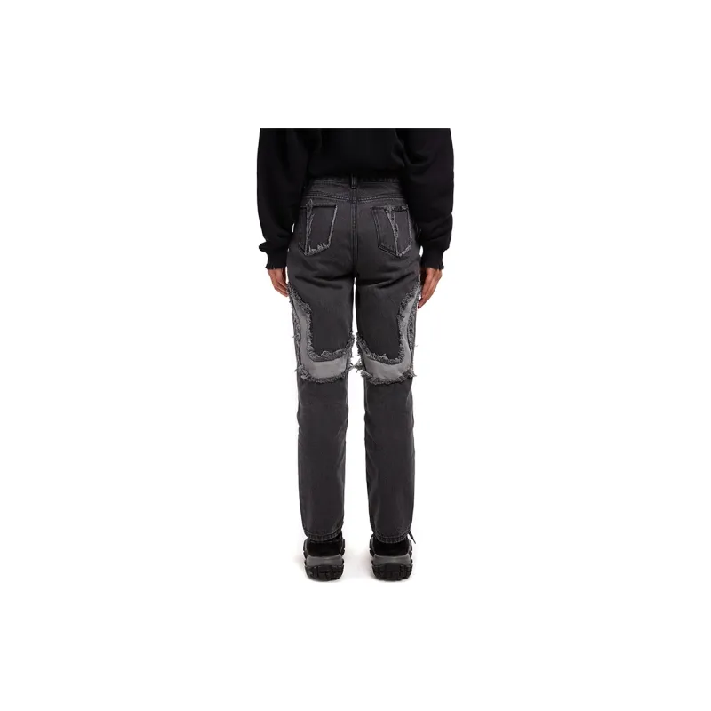Nt Straight Moderate Jeans Unisex Black-2