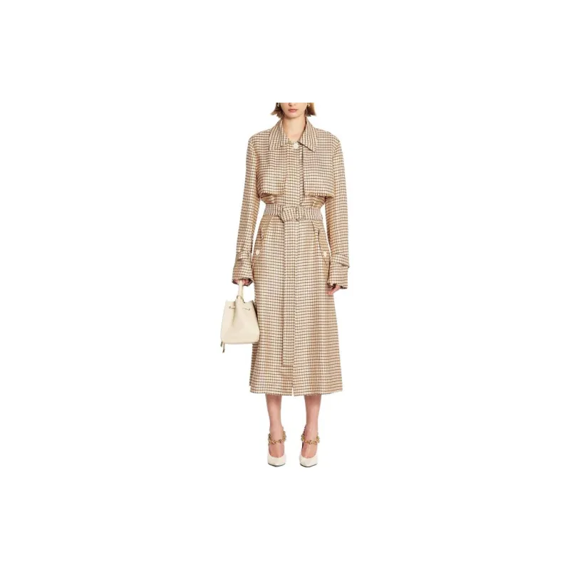 Lanvin Checkered Trench Coat-1
