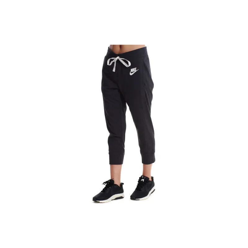 Nike Women'ss Letter Logo Knit Sweatpants 'Black/Gray'-2