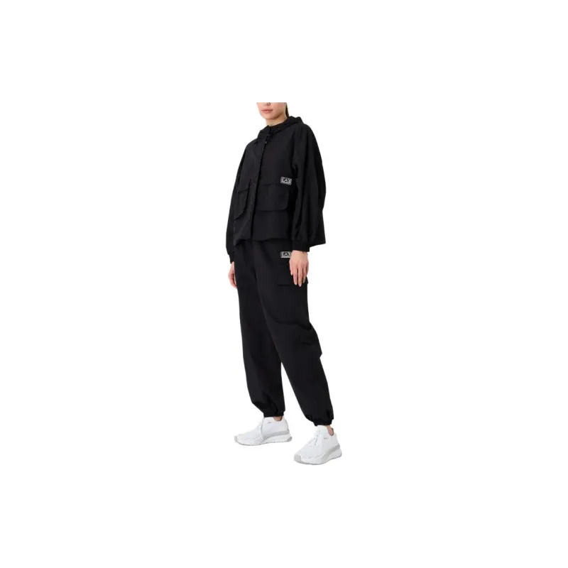 EMPORIO ARMANI EA7 SS24 Cargo Pants Women's Black-1