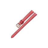 Red Lizard Grain-Rose Gold Pin Buckle