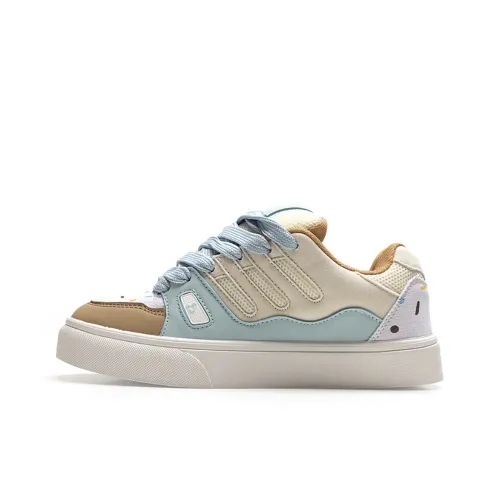 ABCYLM Skateboard Shoes Women's Low-Top Beige