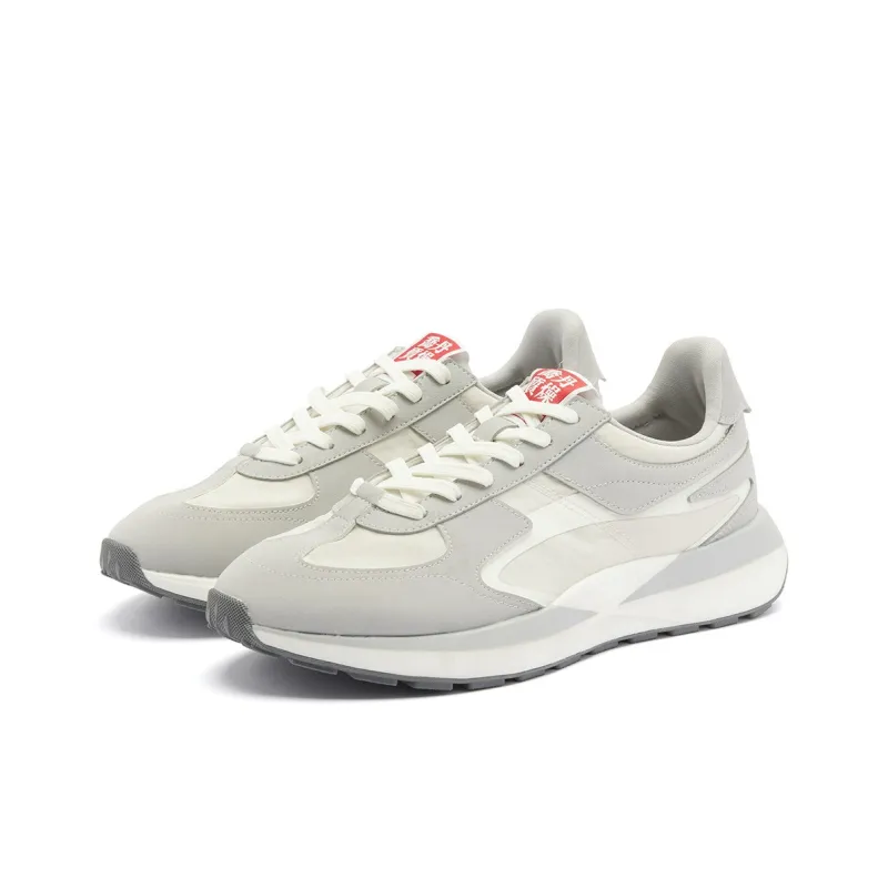 QIAODAN Anti-Slip Wear-Resistant Low-Top Casual Shoes Men's Gray-2