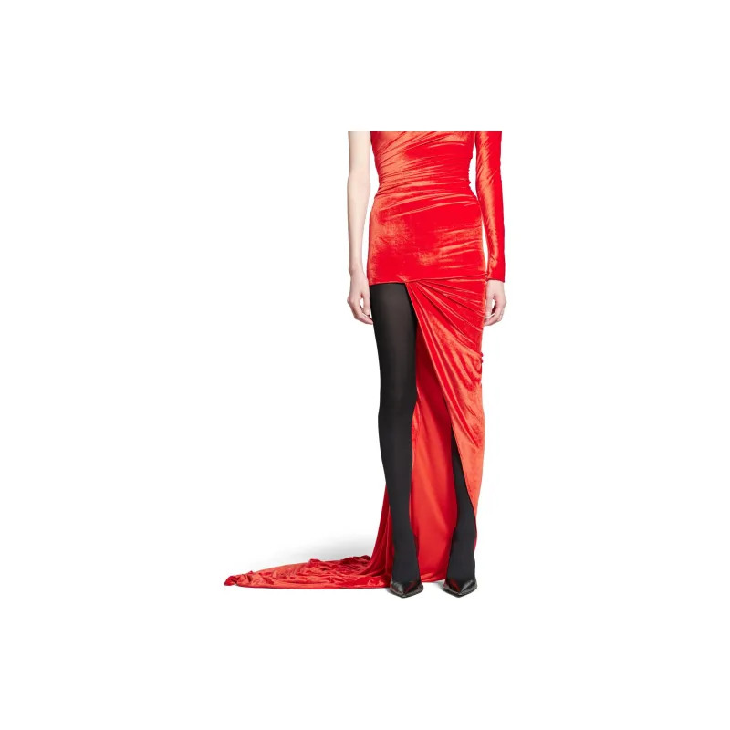 Balenciaga Asymmetric Dress 'Red'-6