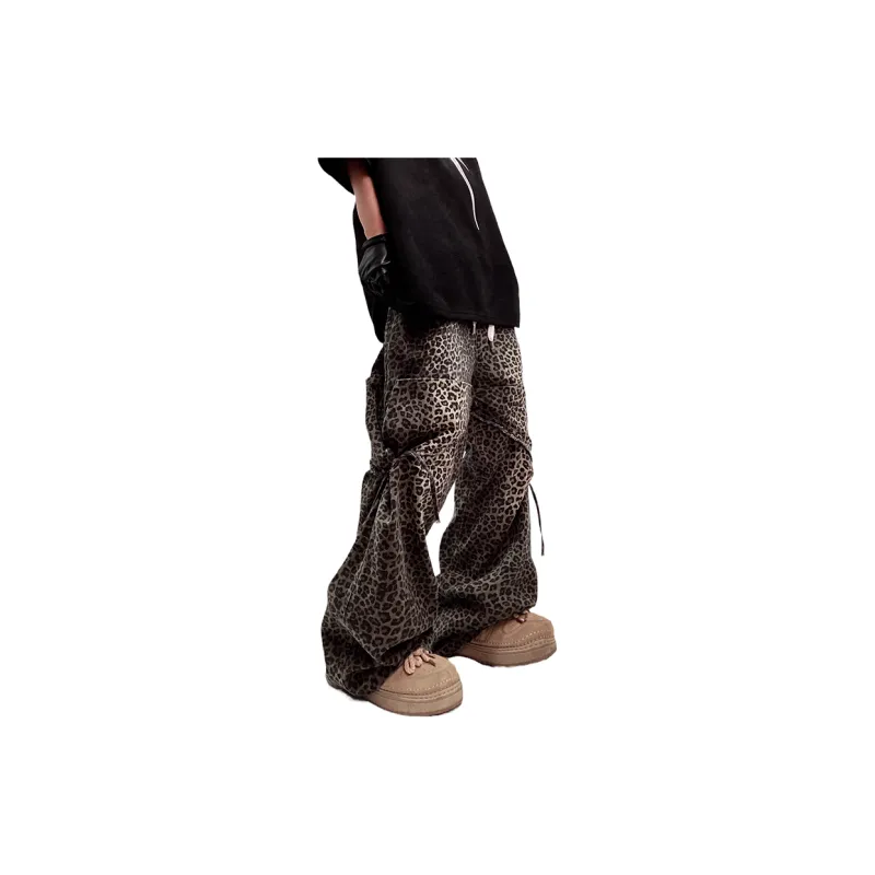 UUCSCC Jeans Men Leopard Print-7