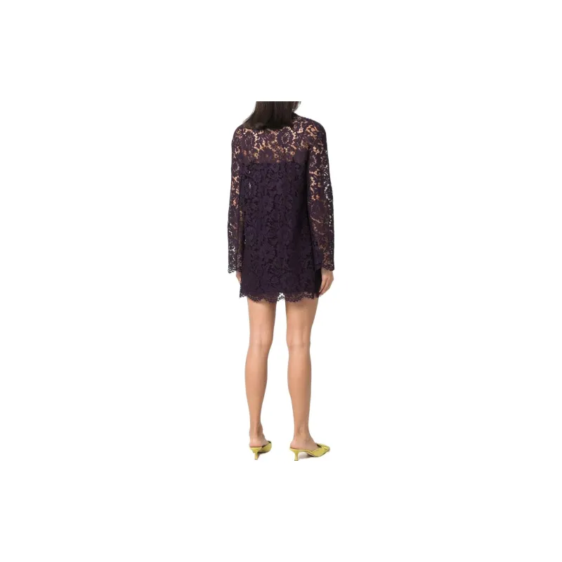 Valentino Long-Sleeved Dresses Women's Purple-2
