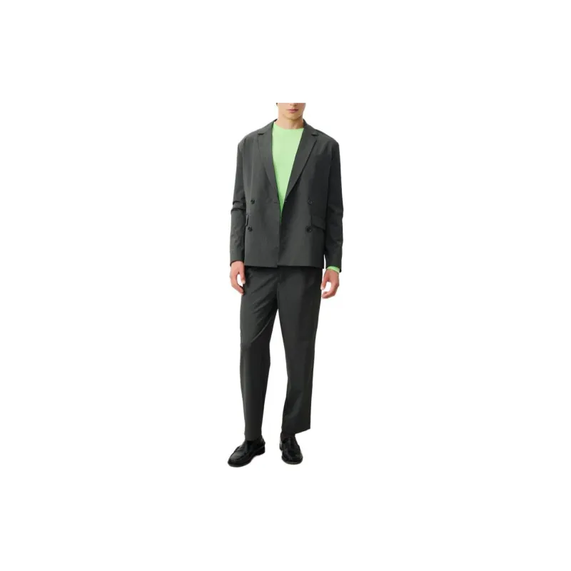 AMERICAN VINTAGE A.M FW24 Blazer Kabird Business Suit Women's Charcoal Gray-2