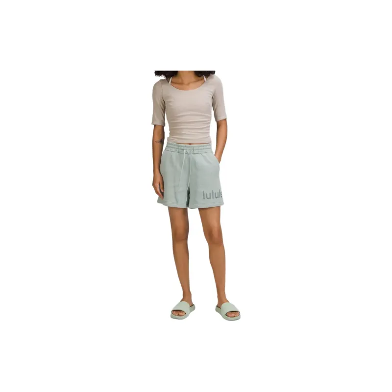 Lululemon Loungeful High Rise Short 4' Graphic Casual Shorts Women's Green-3