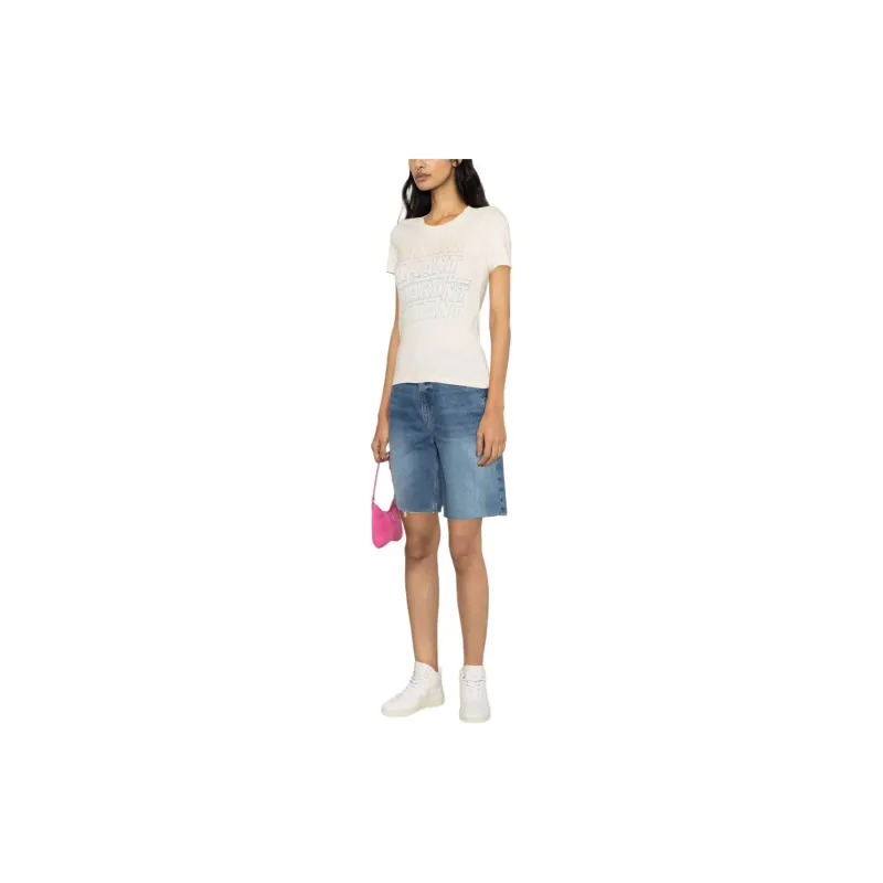 ISABEL MARANT ETOILE Ziliani Logo Printed Crewneck T Shirt-3
