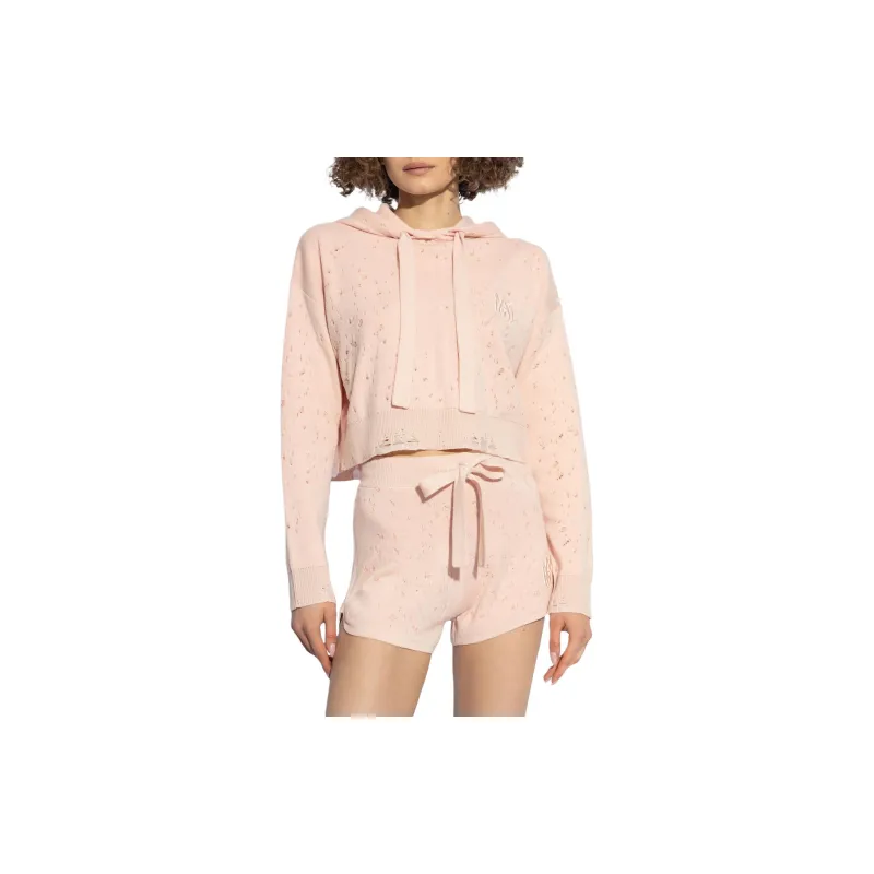 AMIRI Logo Embroidered Knitted Hoodie-2
