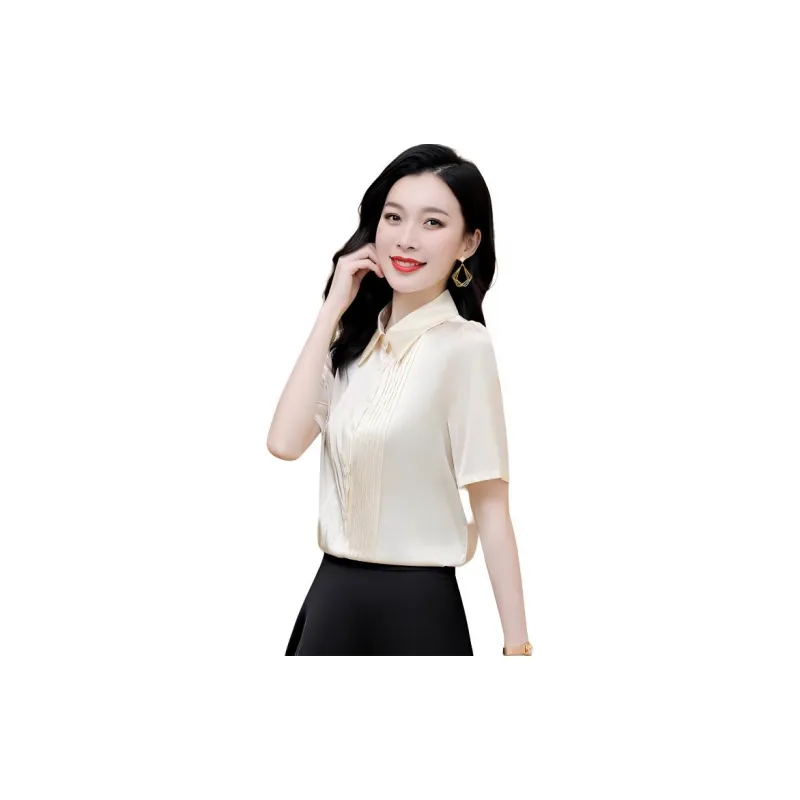 Yi Mengyuan Heavyweight Mulberry Silk Silk Shirt Women's-3