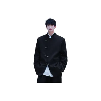 FONDLOOK Jackets Unisex Black