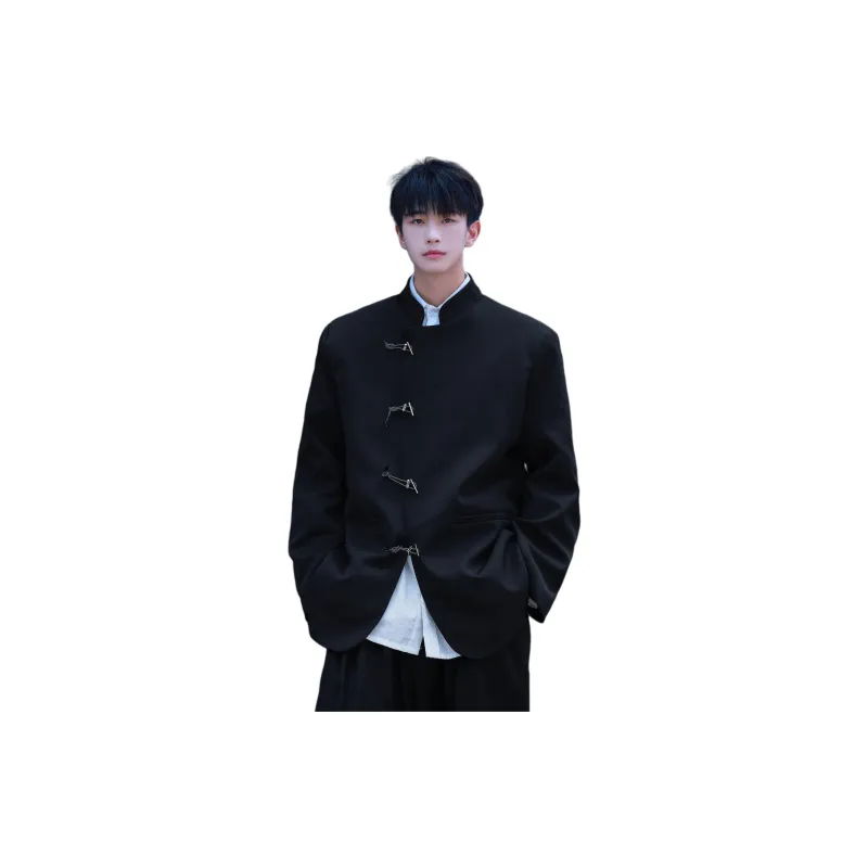 FONDLOOK Jackets Unisex Black-0