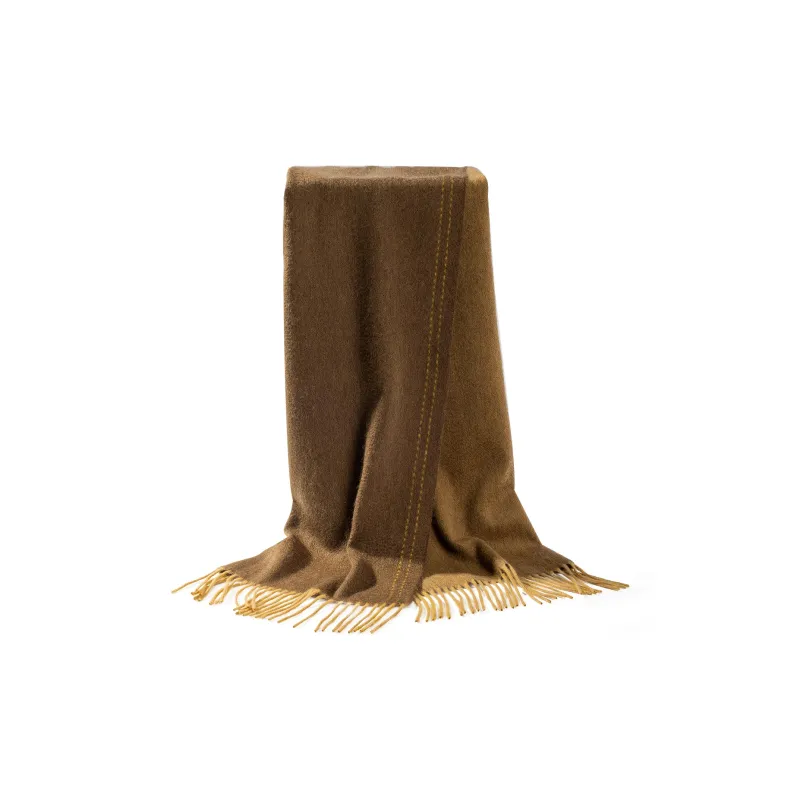 Shanghai Story 100% Cashmere Knit Scarves Women's Coffee Red Gift Box Set-16